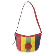 Gucci Multicolor Striped Canvas Hobo Bag