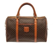 Celine Brown Macadam Boston Bag