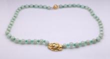 Jadeite, Emerald & 18K Gold Necklace by R. L. Kay