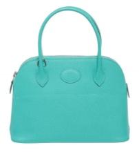 Hermes Emerald Green Epson Leather Bolide 27cm Shoulder Bag