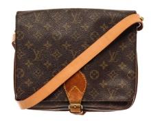 Louis Vuitton Brown Monogram Leather Cartouchiere GM Messenger Bag