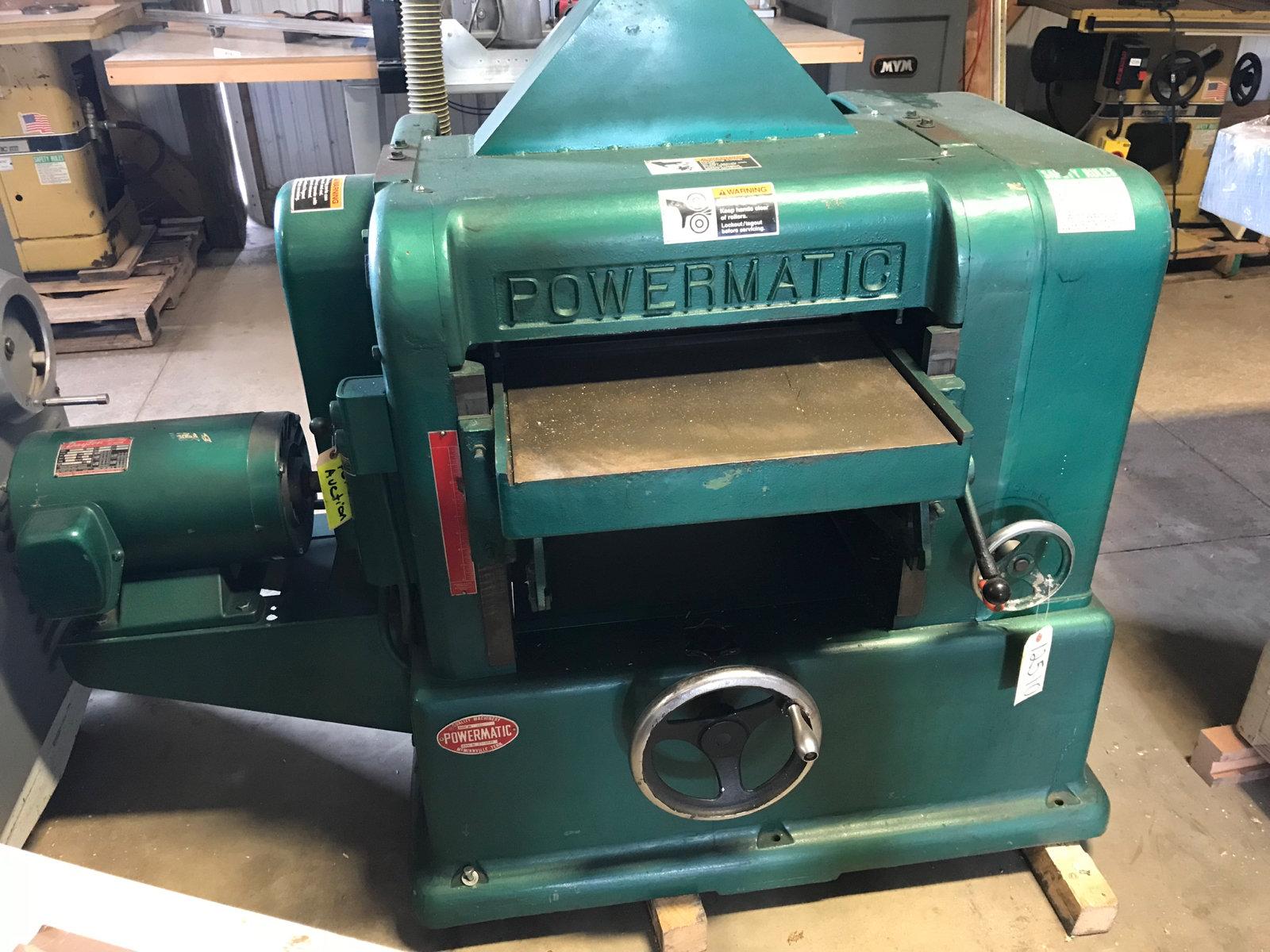 (8036) Powermatic 20 inch planer Serial number 5318554 41