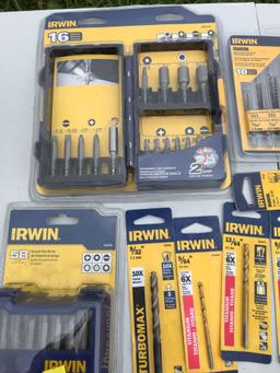 Drill bits and driver assortment. All NEW in original packages, assorted drill bits and drivers
