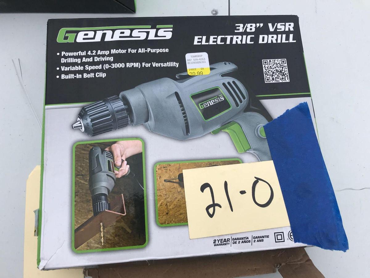 Genesis 3/8 inch Electric Drill NEW in box