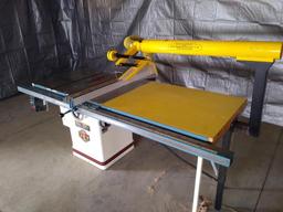 16018- Jet 10'' Tablesaw w/52'' fence, Includes a overhead blade guard.