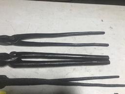 4 pair Blacksmith tongues, selling all one money