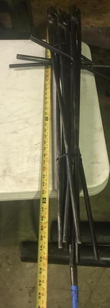 Lot of 5 Blacksmith Tongs, selling times the money, approx 4-5 foot long