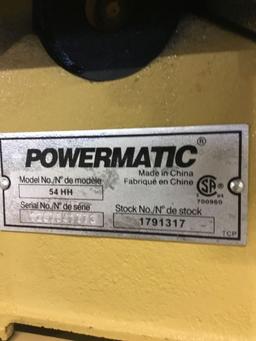 3253- Powermatic 54HH 6 inch Jointer Serial 1207541771 single phase,