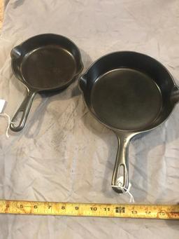 Griswold #3 and #5 Small Block Logo Cast Iron Skillets, selling times the money