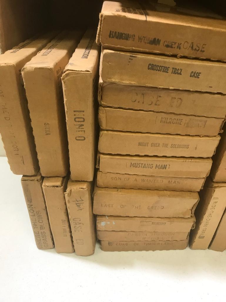 121 Louis Lamour Book Set, all in the mailing boxes as sent from the book club