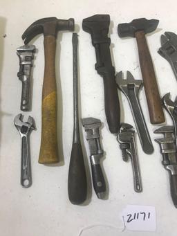 Wrenches, Hammers and Pliers, many vintage