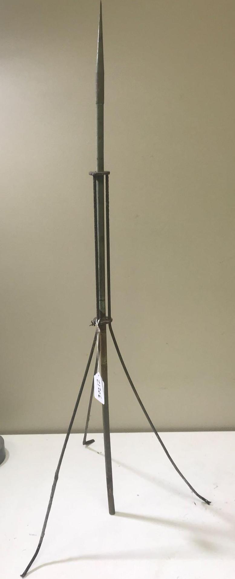 Lightning rod with stand, 47 inches tall
