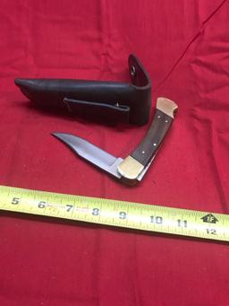 Buck 110 USA Folding Knife with belt case