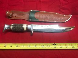 German Made Edge Mark Bowie Knife with sheath