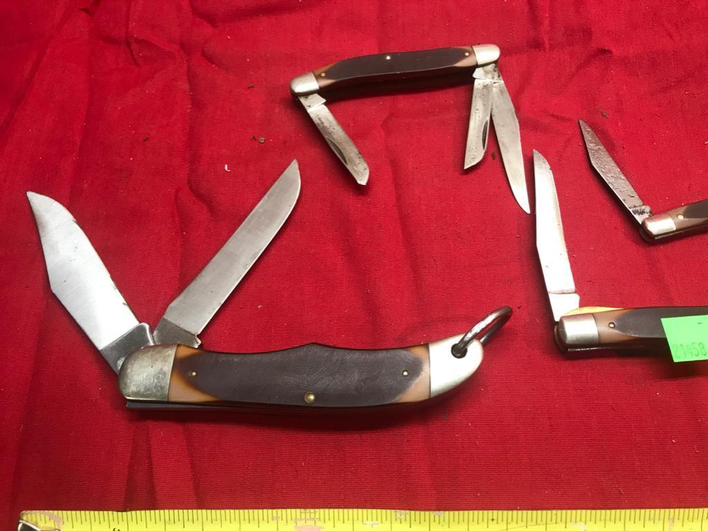 4 USA Made Old Timer Knives, selling times the money 194OT, 12OT, 61OT, and 25OT