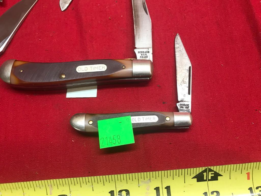 4 USA Made Old Timer Knives, selling times the money 194OT, 12OT, 61OT, and 25OT