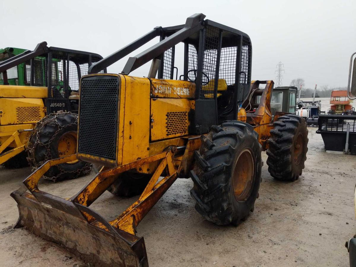 27025- 80's John Deere 540B Skidder Good Rubber, Solid Machine, Everything Works