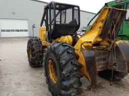 27024- John Deere JD540-B Skidder, showing 9695 hours