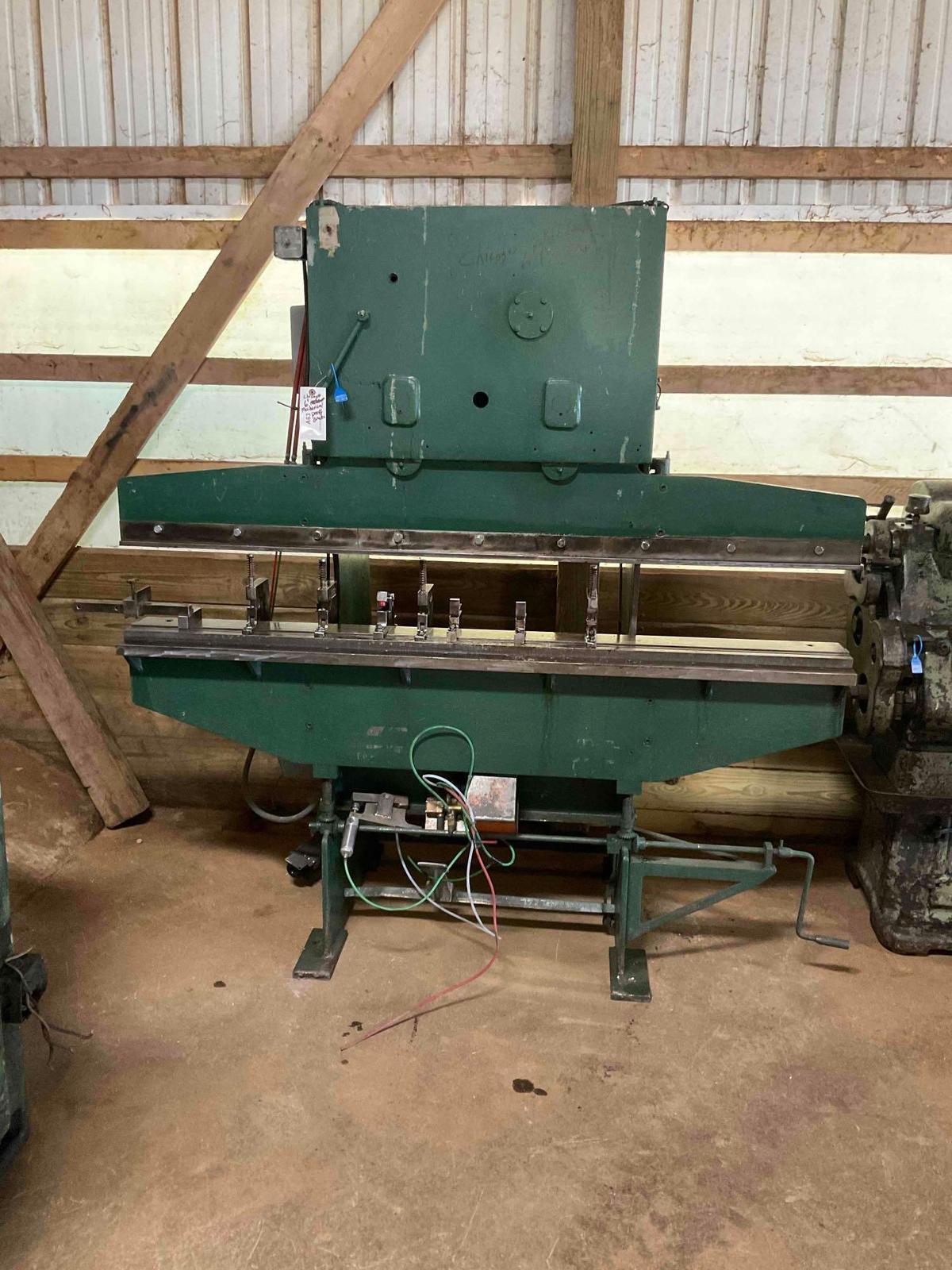 (19016)- Chicago 6 ft mechanical press brake, 3 phase