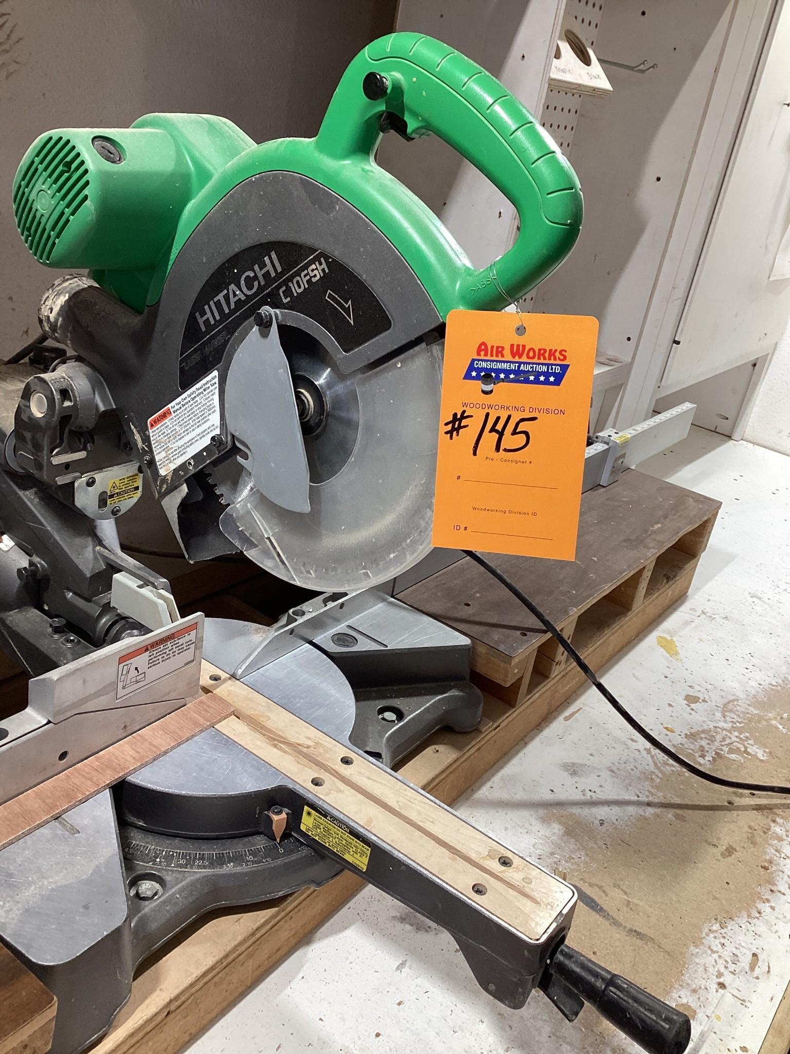 Hitachi C 10FSH 10" Sliding Compound Miter Saw, 120 Volt, In Excellent Working Condition