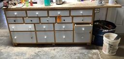 26" X 92" Heavy Duty Workbench, Dovetail Drawers, Extension Slides, Casters, (Workbench Only)