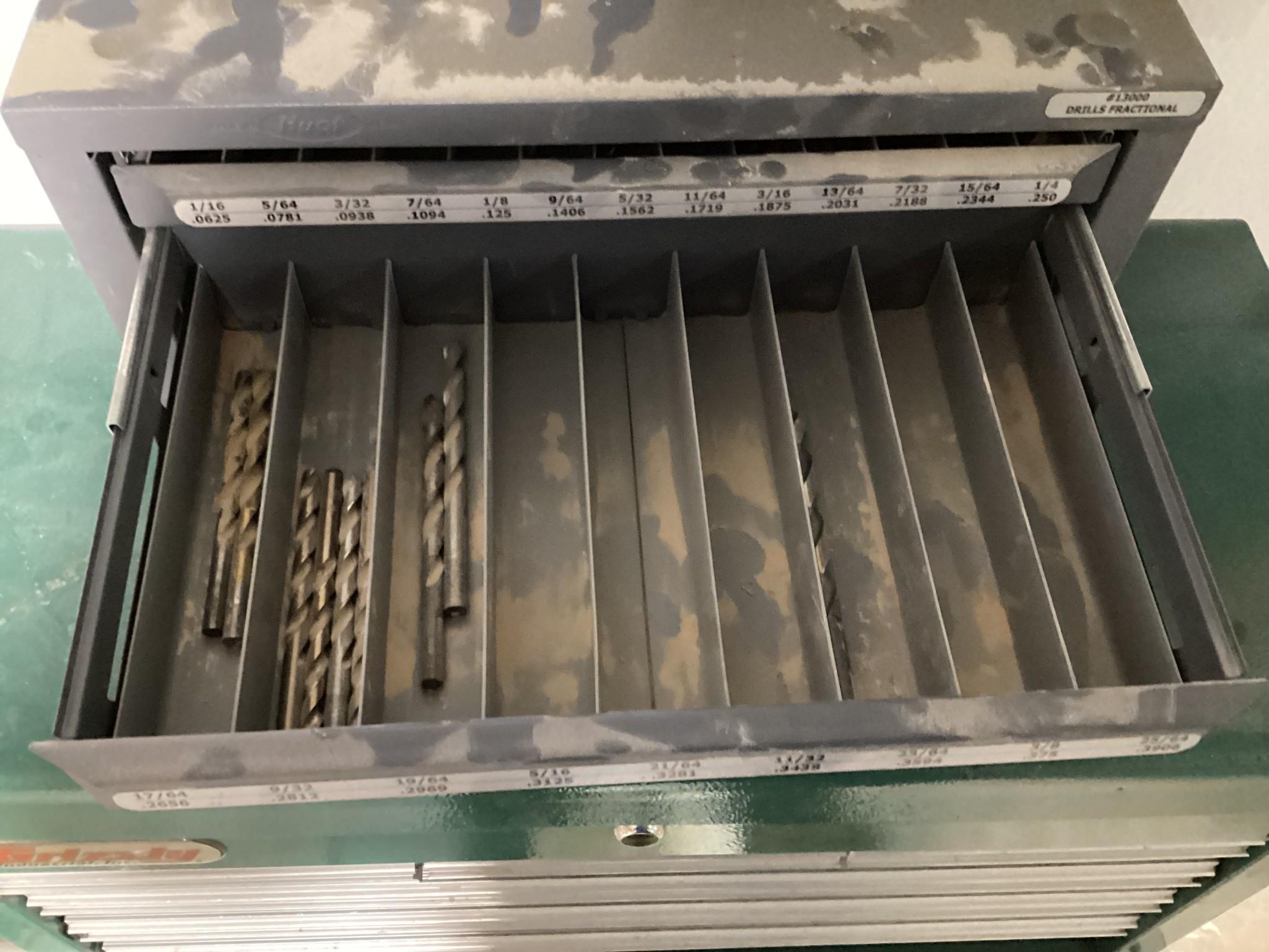 Grizzly 6 Drawer Tool Chest and Drill Bit Organizer with Drill Bits