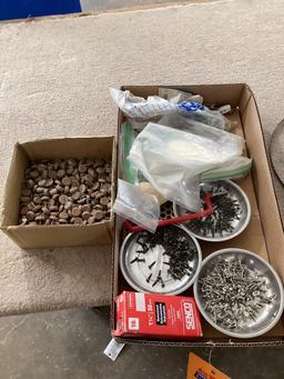 Box Lot, Magnetic Screw Dishes, Tack Glides, 18 Ga. Brad Nails, Misc Furniture Hardware