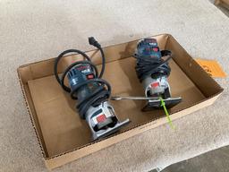 2 Makita PR10E 120 Volt Palm Routers