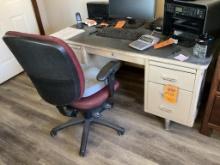 Metal Office Desk And Chair