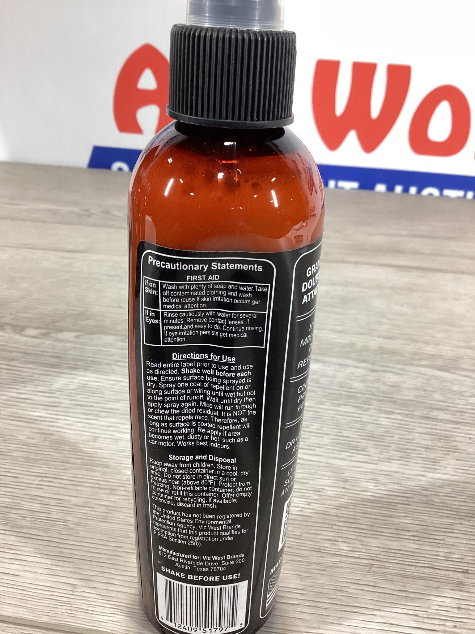 15 - 8oz Bottles MOUSE REPEL SPRAY PRODUCT # #043.0001