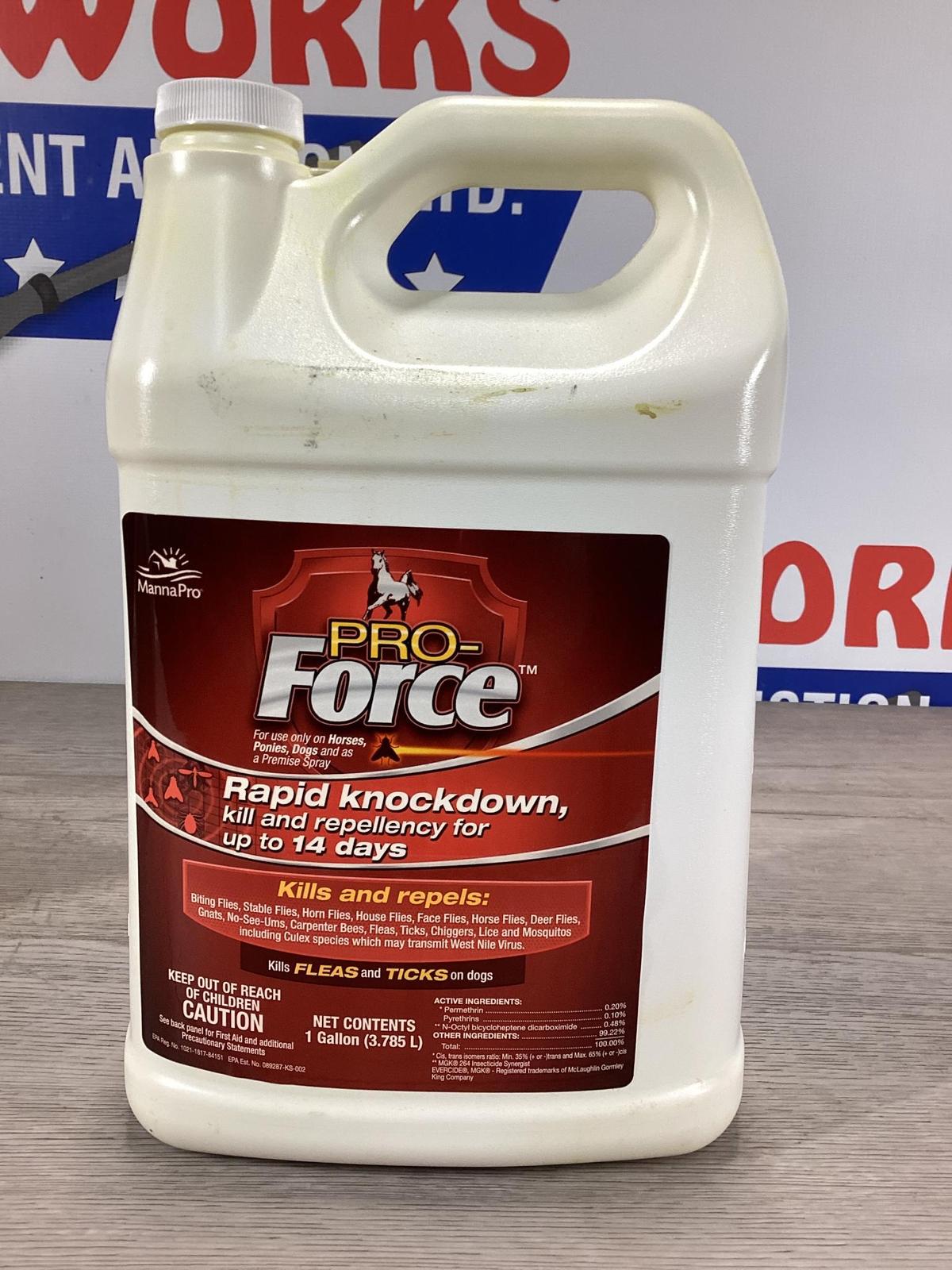 4 - 1 GAL Jugs PRO FORCE FLY SPRAY RTU PRODUCT # #023.0358