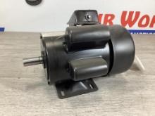 New Unused TEFC AC Induction Electric Motor, 1 Hp 230 Volt 1 Phase, 3450 rpm