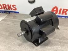 New Unused TEFC AC Induction Electric Motor, 1 Hp 230 Volt 1 Phase, 3450 rpm