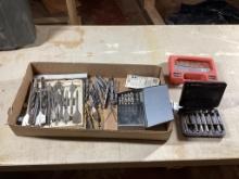 Box lot of drill bits