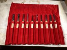 Box lot of wood lathe Knives