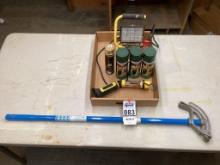 Box Lot Ideal Pipe Bender, High Heat Paint, Work Light