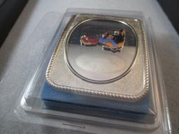 Silver Tone Cowboy Calf Roping Belt Buckle