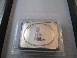 Silver Tone Cowboy Calf Roping Belt Buckle