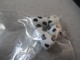 Dalmation glass beads