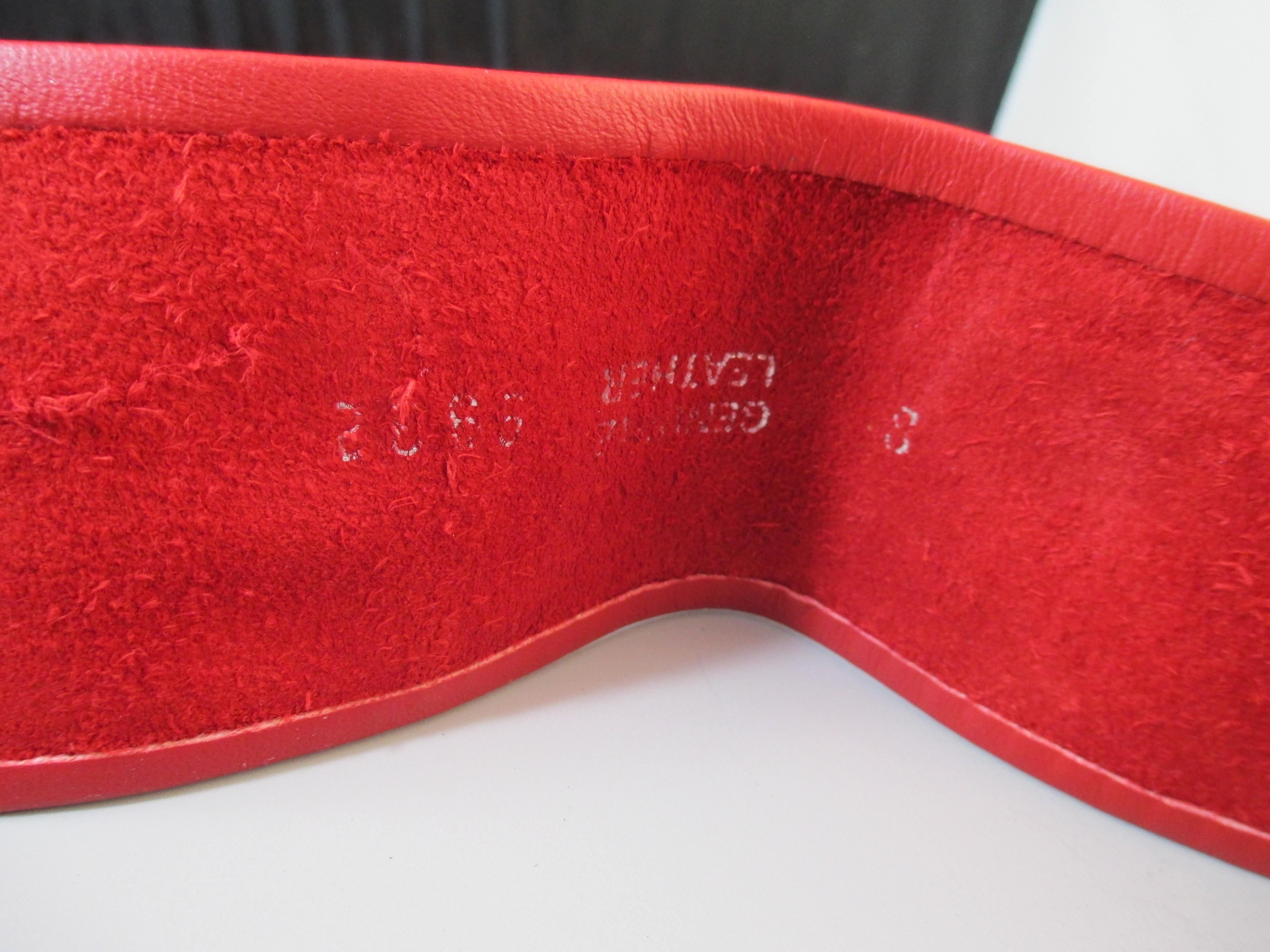 Signed Red Leather belt