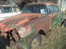 55 Chevy car, 4 door (no motor)