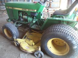 John Deere model 650 yard tractor with mower deck