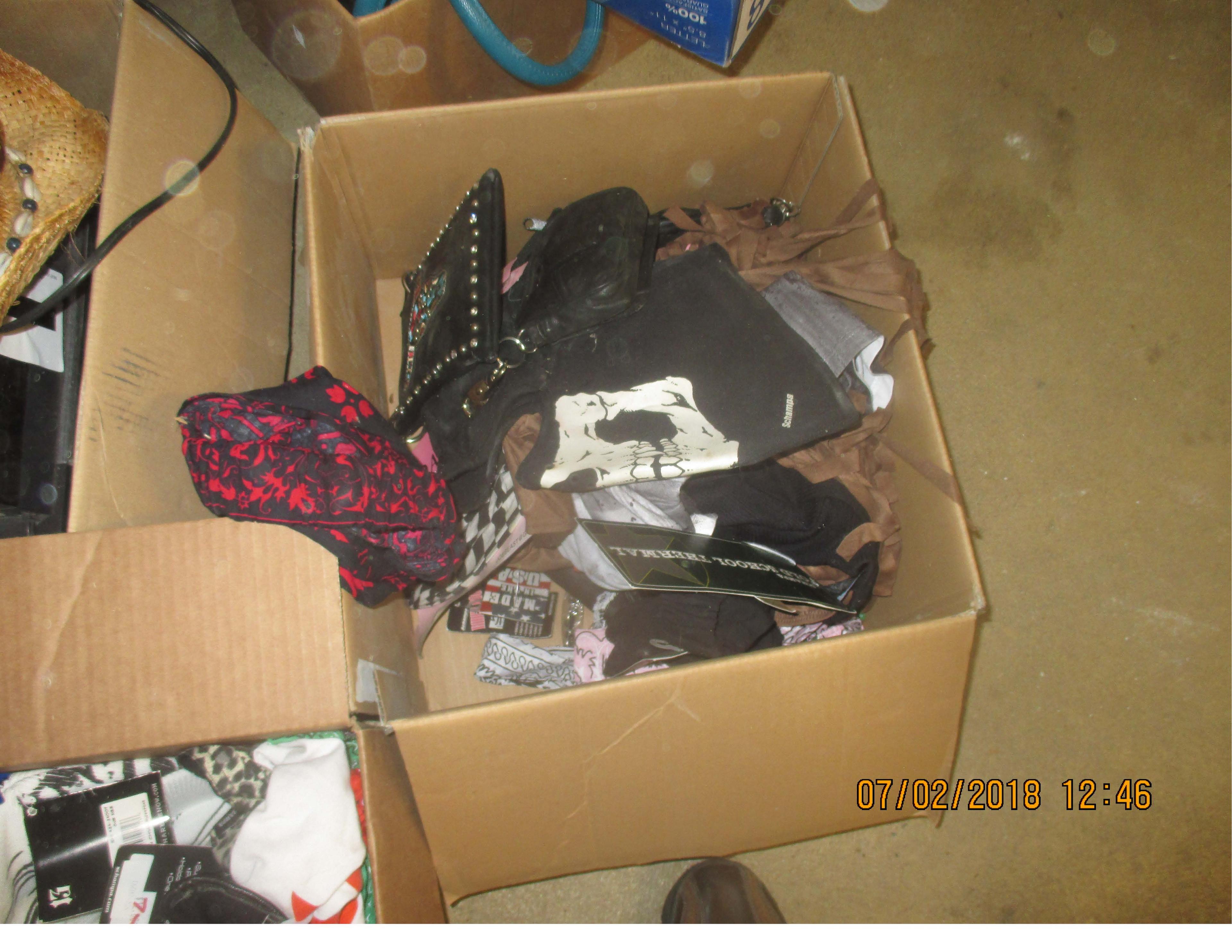 Insurance Claim: Clothing, hats, leather bags, etc