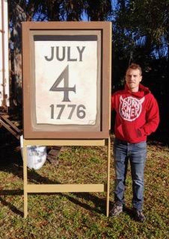 July 4, 1776 Standing Sign, measuring 7'H X 3'2"W