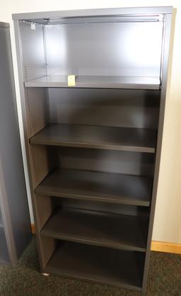 2 Metal Bookshelves (29.5" x 13" x 66.5") X $