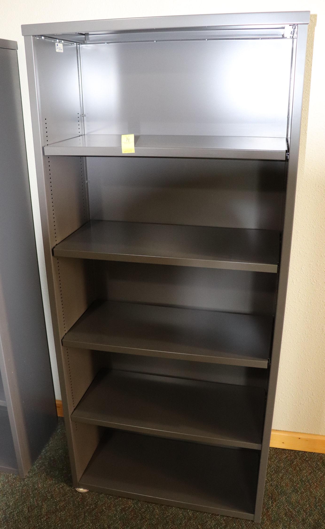 2 Metal Bookshelves (29.5" x 13" x 66.5") X $