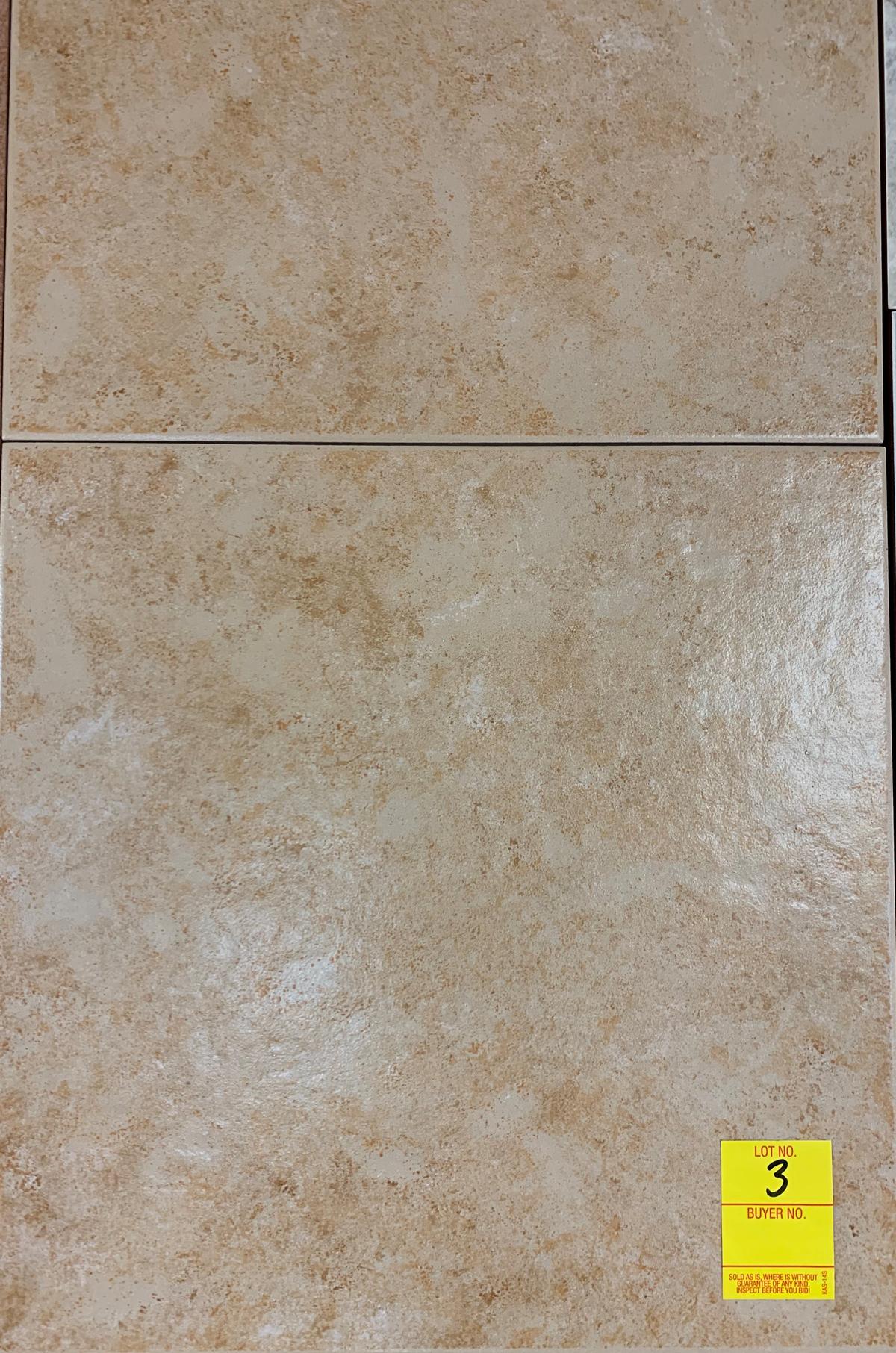 12" X 12" BEIGE/RUST COLOR, STONE LOOK CERAMIC TILES, QTY. 1122 sq. ft. X $