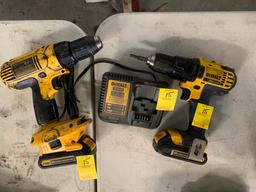 DeWalt Drills with charger and batteries