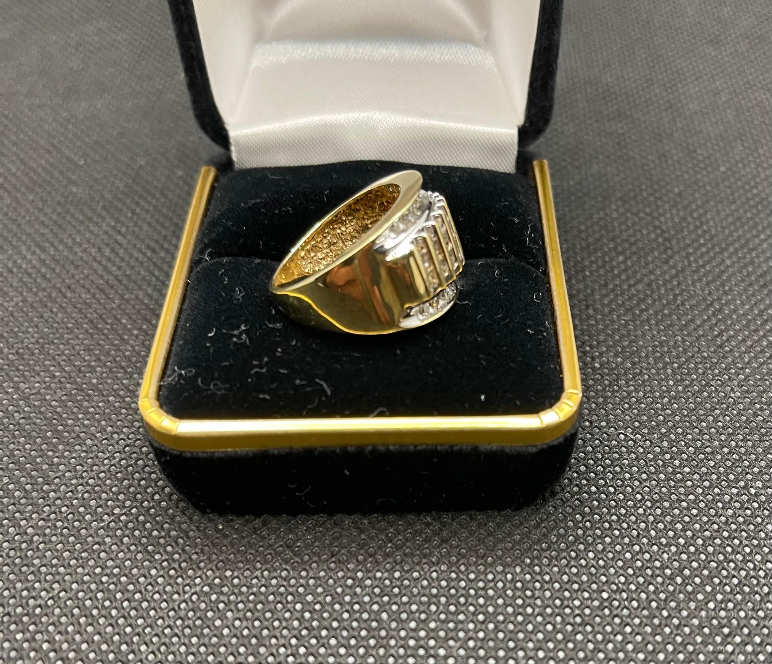 Diamond Ring, 10K Yellow Gold, Size 7