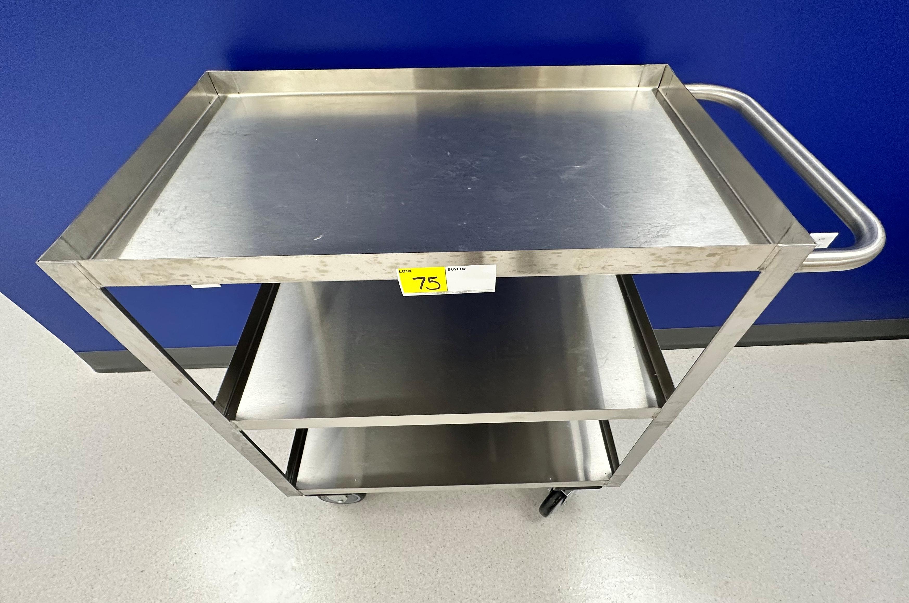 STAINLESS STEEL ROLLING CART (18" W X 30" L X 36" H)